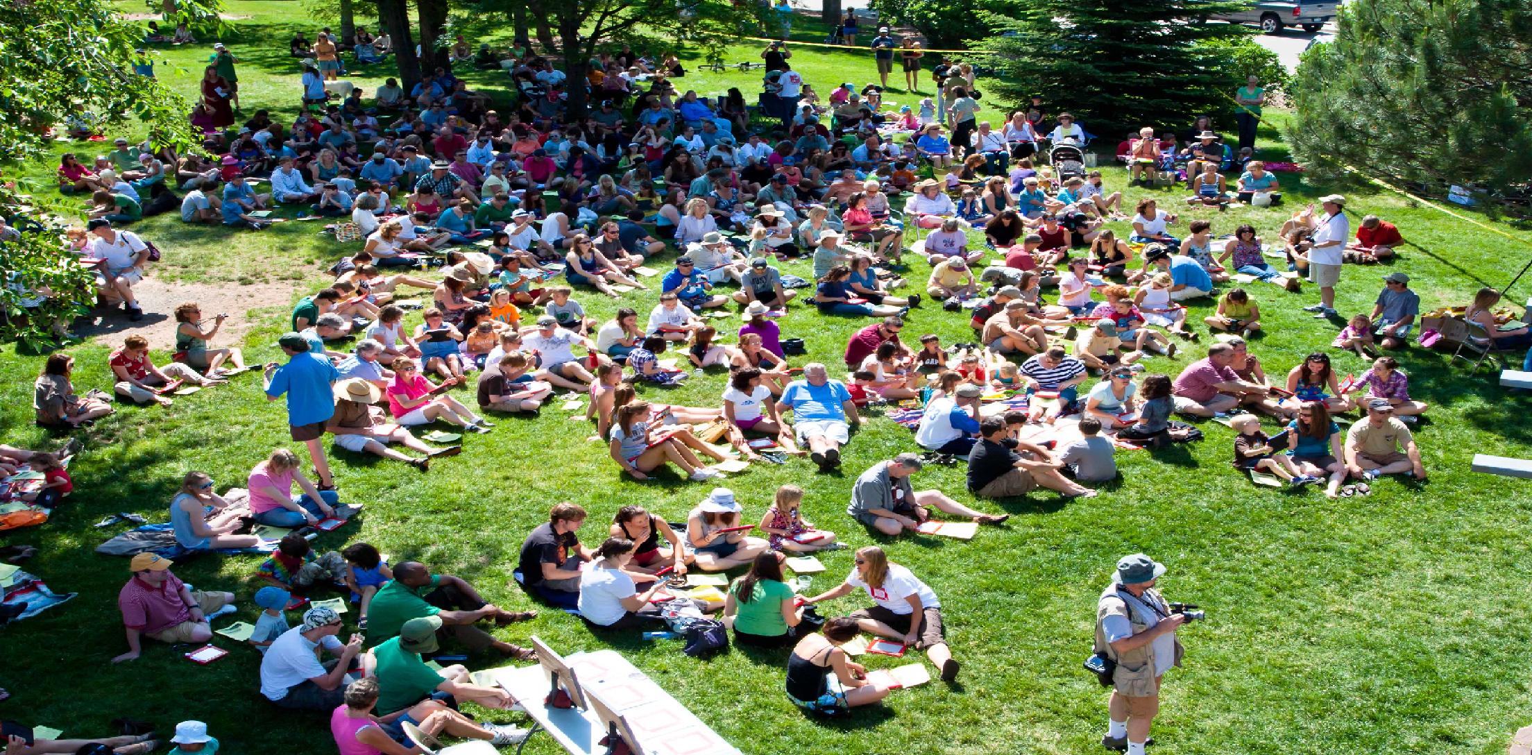 Crowd of People in the Park